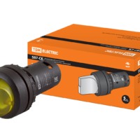Перекл. 3 полож. SB7-CK3565 с фиксацией, 1з+1р, d22 мм, 220 В LED, желтый, IP40 TDM