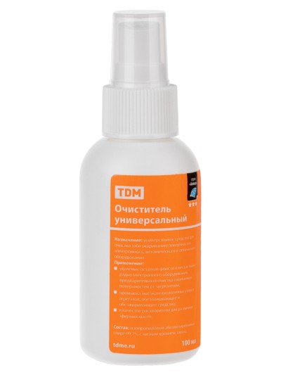 Очиститель универсальный, абсолютированный 99,7%, 100 мл, спрей, серия “Алмаз” TDM
