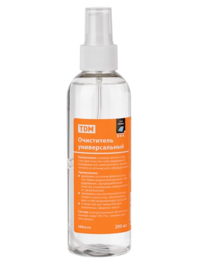 Очиститель универсальный, абсолютированный 99,7%, 200 мл, спрей, серия “Алмаз” TDM