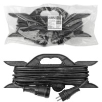 Удлинитель-шнур силовой на рамке, каучук, КГ, IP44, 3 гнезда с/з, 4000 Вт, 10 м Народный