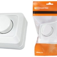 Светорегулятор поворотный RL 300 Вт IP20 белый “Ладога” TDM