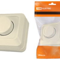 Светорегулятор поворотный RL 300 Вт IP20 сл. кость “Ладога” TDM