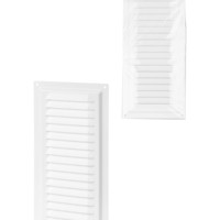 Решетка металл. 150х300, белая, с покрытием полимерной эмалью, TDM