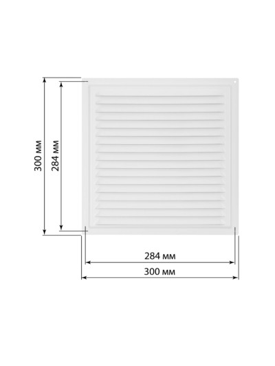 Решетка металл. 300х300, белая, с покрытием полимерной эмалью, TDM — изображение 6