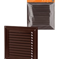 Решетка металл. 200х200, коричневая, с покрытием полимерной эмалью, TDM