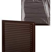 Решетка металл. 300х300, коричневая, с покрытием полимерной эмалью TDM