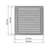 Решетка металл. 250х250, с оцинкованным покрытием, TDM