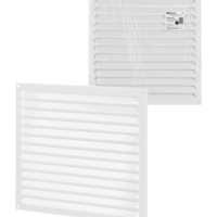 Решетка металл. усиленная 350х350, белая, с покрытием полимерной эмалью, TDM