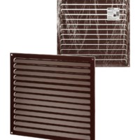 Решетка металл. усиленная 350х350, коричневая, с покрытием полимерной эмалью, TDM