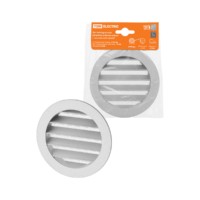 Решетка вентиляционная круглая алюминиевая с москитной сеткой, с фланцем d100, внеш. D125, TDM