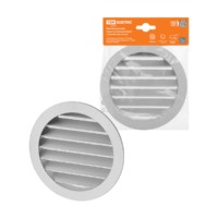 Решетка вентиляционная круглая алюминиевая с москитной сеткой, с фланцем d125, внеш. D150, TDM