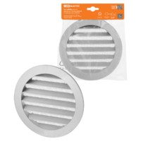 Решетка вентиляционная круглая алюминиевая с москитной сеткой, с фланцем d150, внеш. D180, TDM