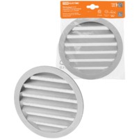 Решетка вентиляционная круглая алюминиевая с москитной сеткой, с фланцем d160, внеш. D185, TDM