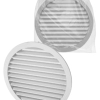 Решетка вентиляционная круглая алюминиевая с москитной сеткой, с фланцем d315, внеш. D350, TDM