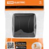 Розетка 2П+З открытой установки IP54 16А с крышкой графит "Селигер" TDM
