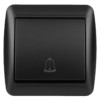 Кнопка звонковая открытой установки IP44 6А графит "Селигер" TDM