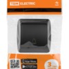Кнопка звонковая открытой установки IP44 6А графит "Селигер" TDM