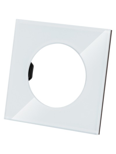 Рамка одиночная хрустально-белая, стекло, "Байкал" TDM — изображение 2