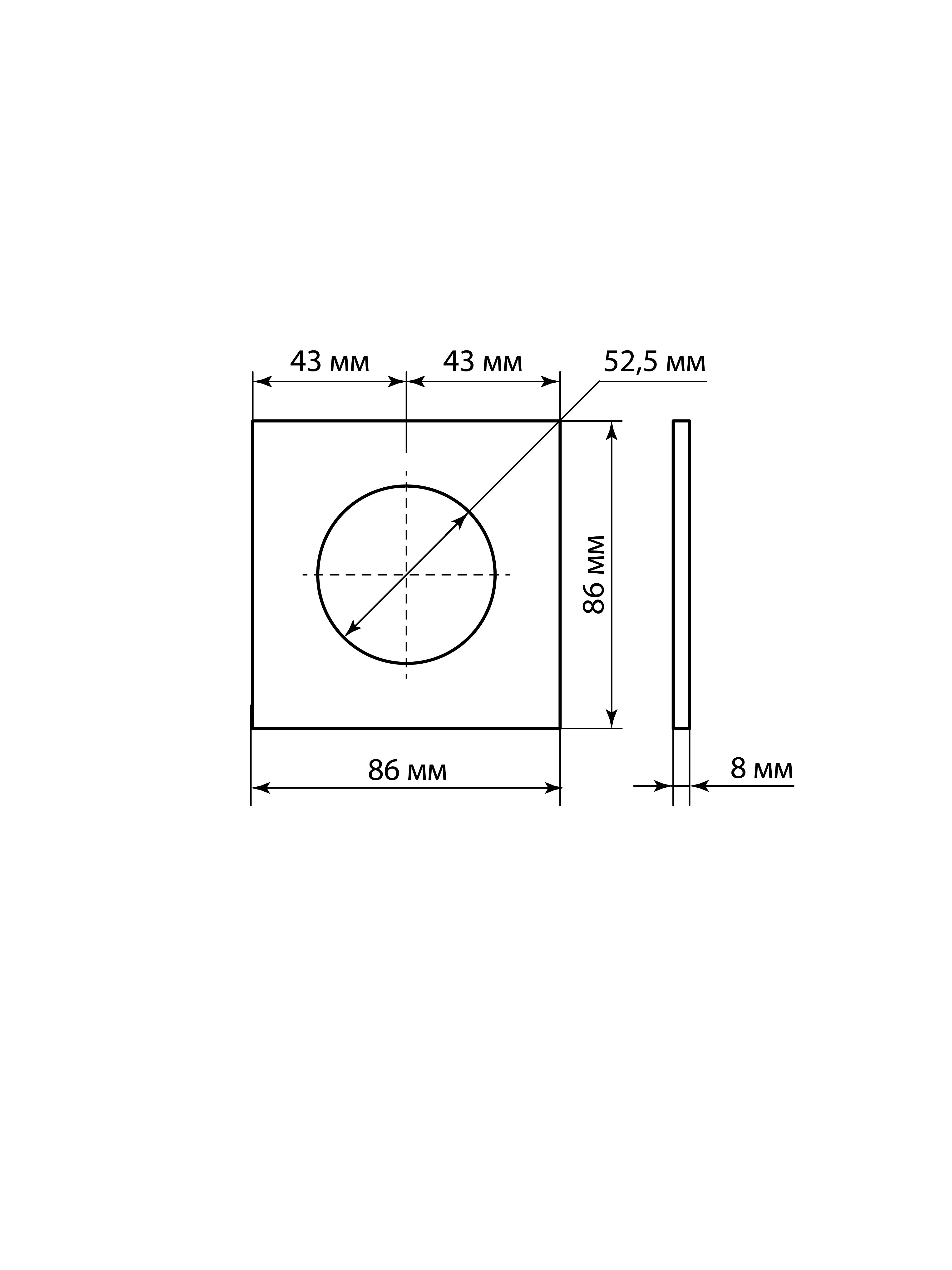 Рамка одиночная хрустально-белая, стекло, "Байкал" TDM — изображение 4