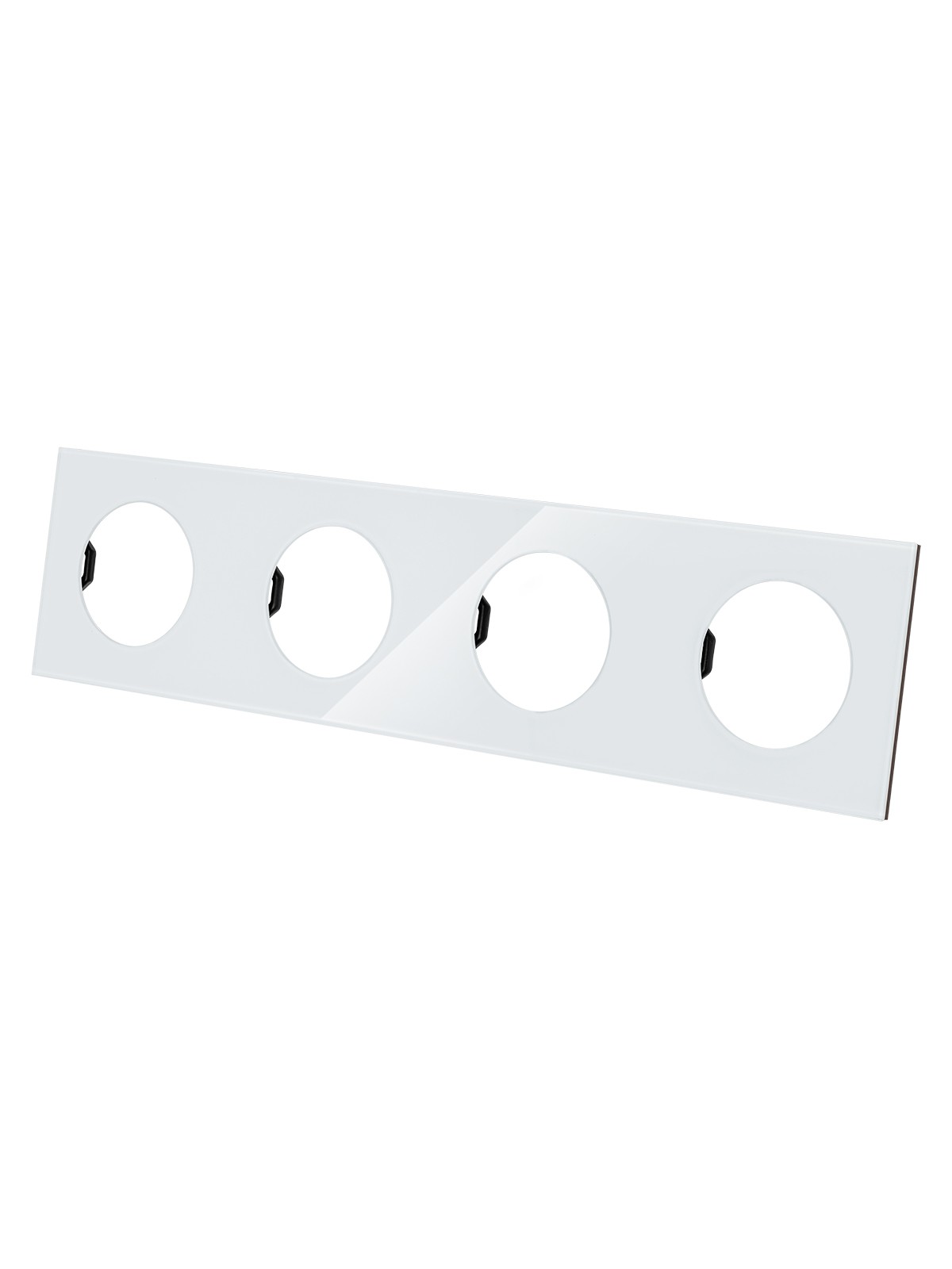 Рамка четверная хрустально-белая, стекло, "Байкал" TDM — изображение 2