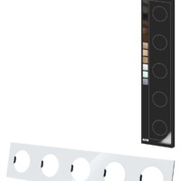 Рамка пятипостовая хрустально-белая, стекло, “Байкал” TDM