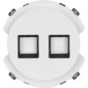 Розетка телефонная RJ11 + компьютерная RJ45 белая, "Байкал" TDM