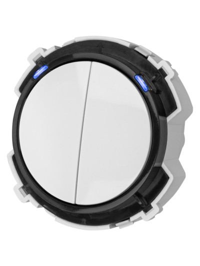 Выключатель 2-кл. 16А 250В кнопочный механизм белый, "Байкал" TDM — изображение 2