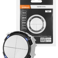 Выключатель 4-кл. 16А 250В кнопочный механизм белый, “Байкал” TDM