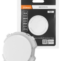 Выключатель 1-кл. 16А 250В перекрестный белый, “Байкал” TDM