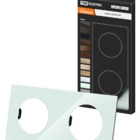 Рамка двойная фисташковая, стекло, “Байкал” TDM