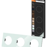 Рамка тройная фисташковая, стекло, “Байкал” TDM