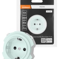 Розетка 2П+З 16А 250В с защ. шт. фисташковая, “Байкал” TDM