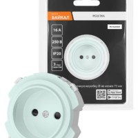 Розетка 2П 16А 250В с защ. шт. фисташковая, “Байкал” TDM