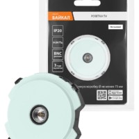 Розетка TV проходная фисташковая, “Байкал” TDM