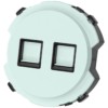 Розетка компьютерная двойная RJ45 фисташковая, "Байкал" TDM