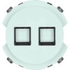 Розетка компьютерная двойная RJ45 фисташковая, "Байкал" TDM