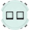 Розетка телефонная RJ11 + компьютерная RJ45 фисташковая, "Байкал" TDM