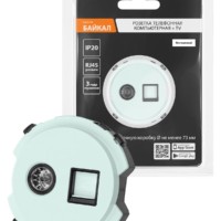 Розетка телефонная RJ11 + TV розетка оконечная фисташковая, “Байкал” TDM