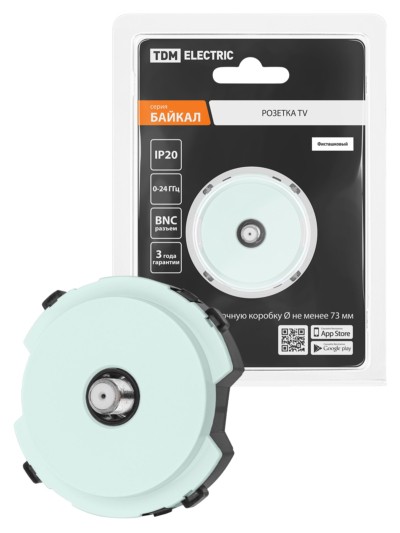 Розетка TV/SAT оконечная фисташковая, “Байкал” TDM