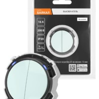 Выключатель 2-кл. 16А 250В кнопочный механизм фисташковый, “Байкал” TDM