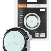 Выключатель 3-кл. 16А 250В кнопочный механизм фисташковый, “Байкал” TDM