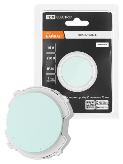 Выключатель 1-кл. 16А 250В фисташковый, “Байкал” TDM