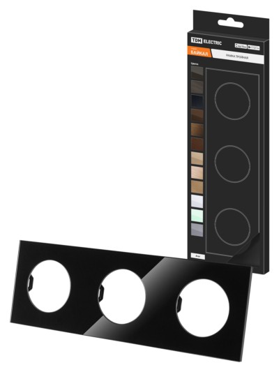 Рамка тройная агат, стекло, “Байкал” TDM