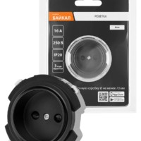 Розетка 2П 16А 250В с защ. шт. агат, “Байкал” TDM