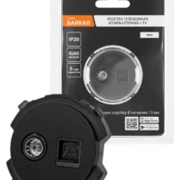 Розетка телефонная RJ11 + TV розетка оконечная агат, “Байкал” TDM