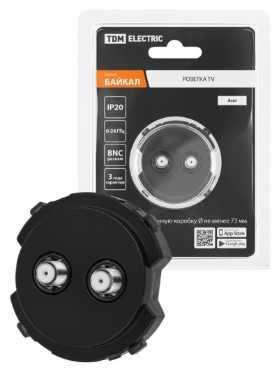 Розетка TV/SAT проходная агат, “Байкал” TDM