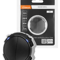 Выключатель 2-кл. 16А 250В проходной кнопочный механизм агат, “Байкал” TDM