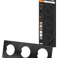 Рамка тройная агат, алюминий, текстурированный, “Байкал” TDM