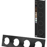 Рамка четверная агат, алюминий, текстурированный, “Байкал” TDM