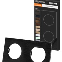 Рамка двойная агат, алюминий, шлифованный, “Байкал” TDM